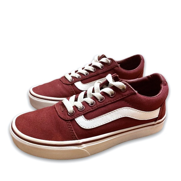 women's burgundy vans shoes